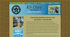 Desktop Screenshot of k9obey.com