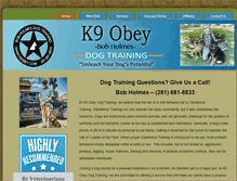 Tablet Screenshot of k9obey.com